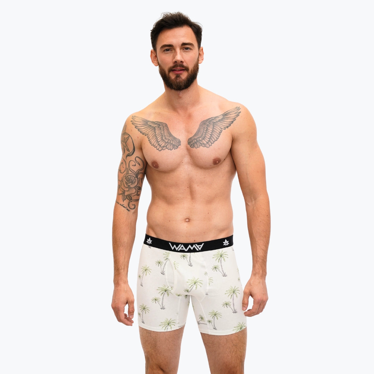 Hemp Boxer Briefs - Palm Tree - mobile product image 32