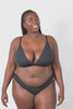 Video of Hemp Bikini in Black on model wearing size 2XL, 5'8” dress size 14